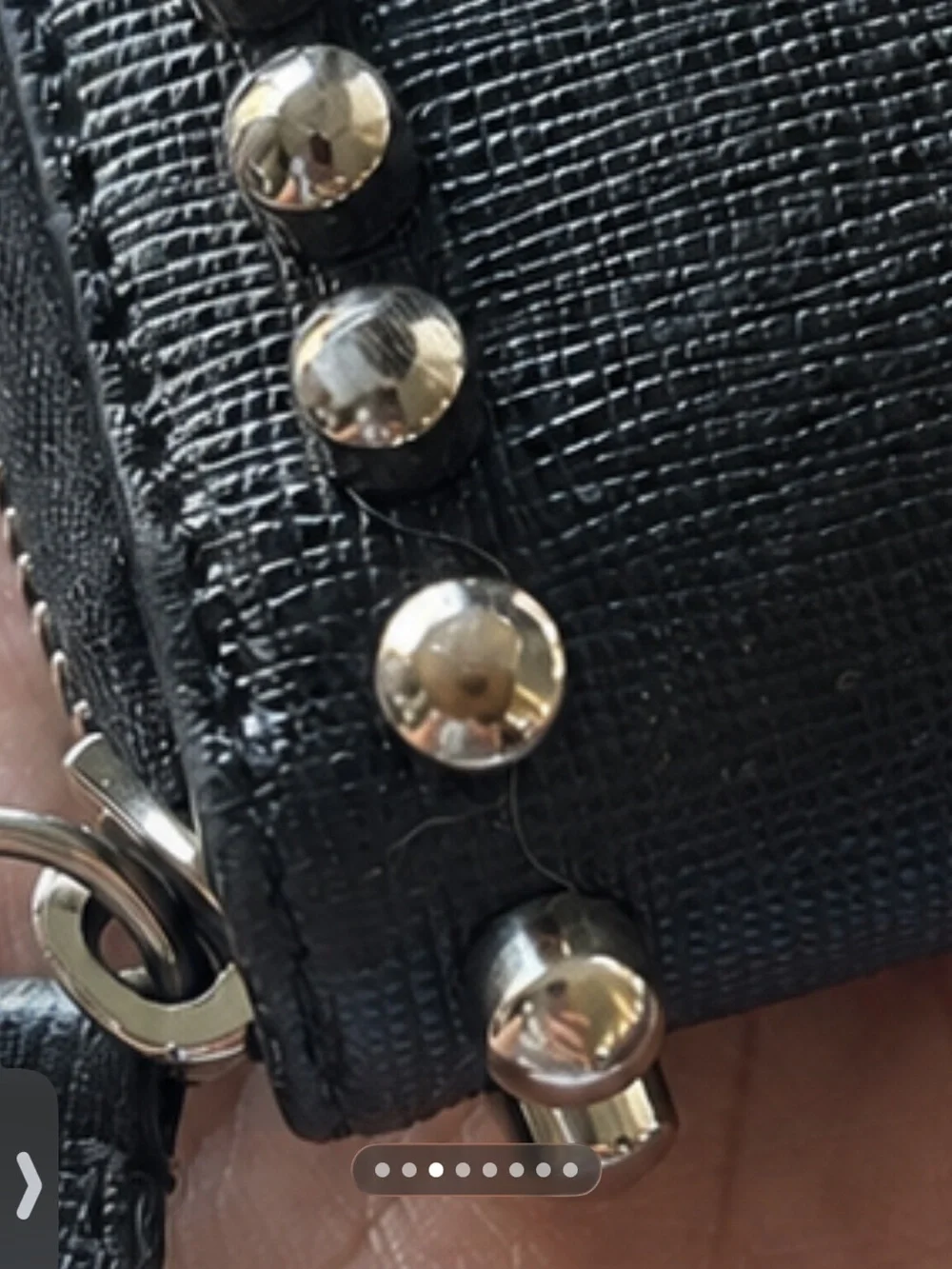 FENDI RARE KARLITO Studded Black Zip Wallet